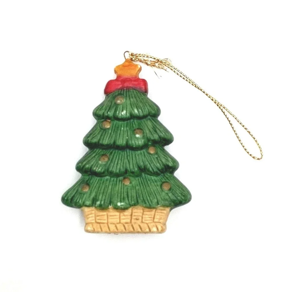 Christmas Ornaments‎ Lot 5pc Birdhouse Tree Santa Cookies